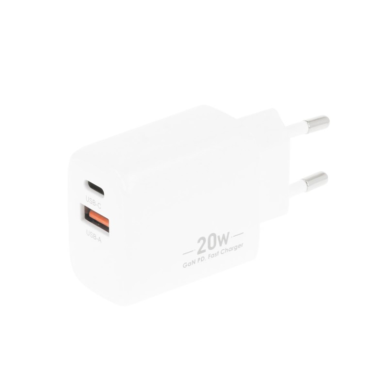 Ładowarka Movano GaN 20W USB-C PD + USB-A (white) | PartsPC.pl