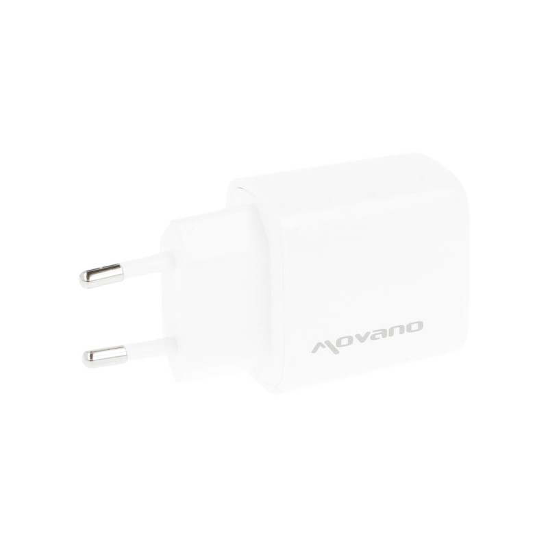 Ładowarka Movano GaN 20W USB-C PD + USB-A (white) | PartsPC.pl