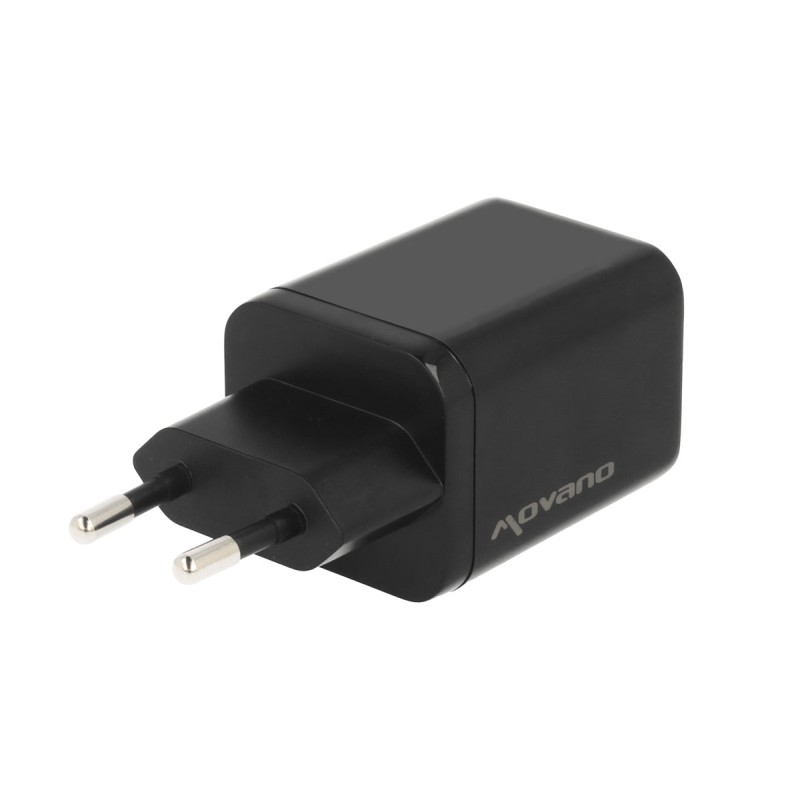 Ładowarka Movano GaN 65W 2x USB-C PD + USB-A (black) | PartsPC.pl