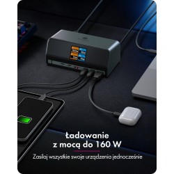 Stacja dokująca IB-DK2300-CH 11w1 USB, HDMI, 100W PD, LAN | PartsPC.pl