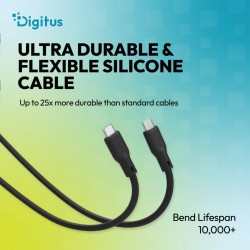 Kabel połączeniowy silikonowy USB-C-USB-C | USB 4 ver.2.0 80… | PartsPC.pl