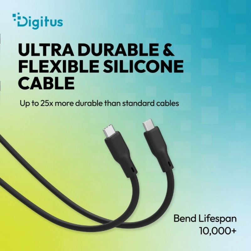 Kabel połączeniowy silikonowy USB-C-USB-C | USB 4 ver.2.0 80… | PartsPC.pl