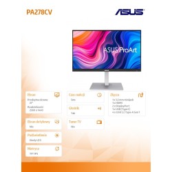 Monitor Asus 27" ProArt Display PA278CV HDMI 2xDP HUB głośni… | PartsPC.pl