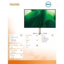 Monitor 23.8 cala P2425DE IPS LED QHD (2560x1440)/16:9/HDMI/… | PartsPC.pl