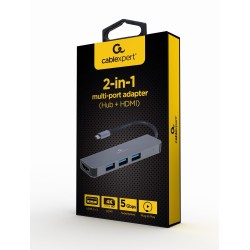 Adapter USB-C HDMI Hub 3xUSB 3.0 | PartsPC.pl