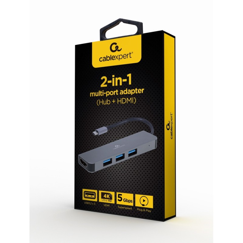 Adapter USB-C HDMI Hub 3xUSB 3.0 | PartsPC.pl