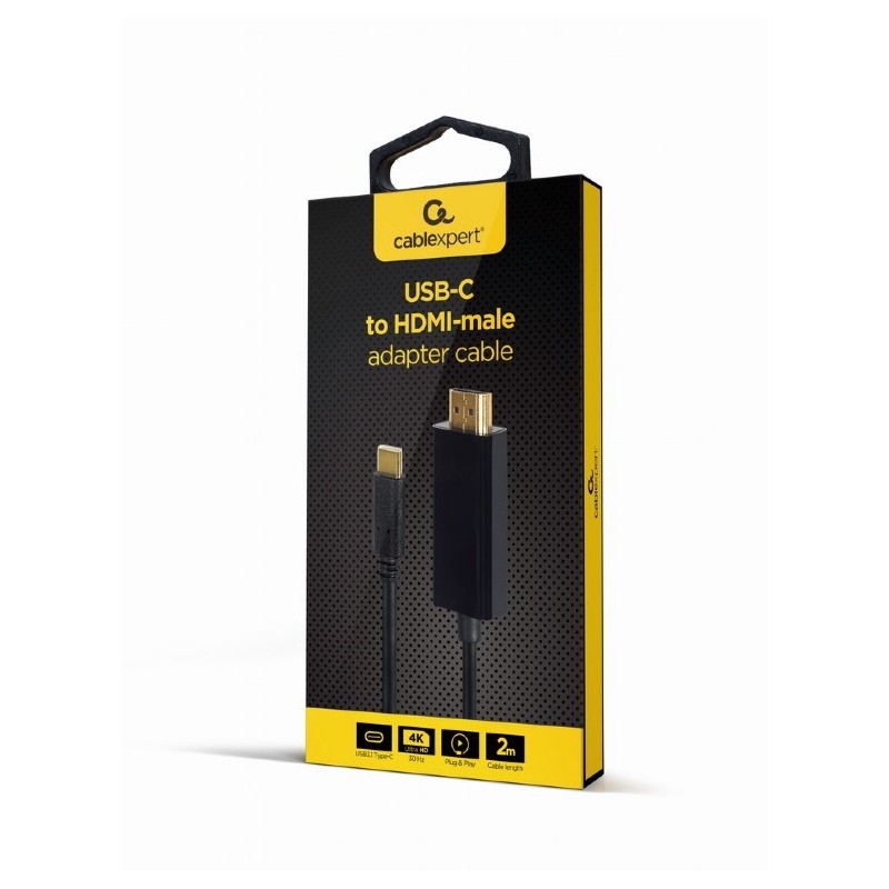 Kabel USB-C do HDMI male 4K 30Hz 2m | PartsPC.pl