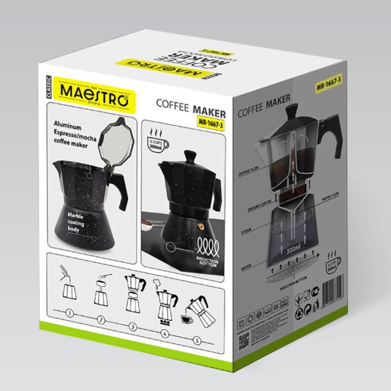 Kawiarka espresso/mocha Granite 150 ml, 3 filiżanki  MR-1667… | PartsPC.pl