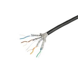 Kabel LAN SFTP Kat.7 305M drut outdoor CU FLUKE PASSED czarn… | PartsPC.pl