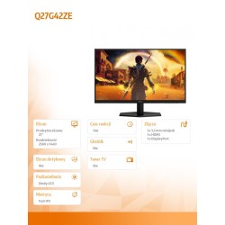 Monitor AOC 27" Q27G42ZE Fast IPS QHD 240Hz HDMI DP | PartsPC.pl
