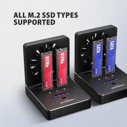 Stacja dokująca i klonująca ADSA-M2C22 USB-C 2xNVMe /SATA M.… | PartsPC.pl