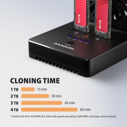 Stacja dokująca i klonująca ADSA-M2C22 USB-C 2xNVMe /SATA M.… | PartsPC.pl