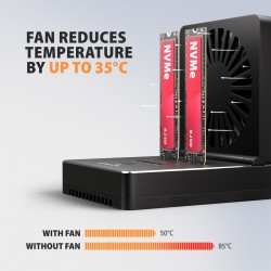 Stacja dokująca i klonująca ADSA-M2C22 USB-C 2xNVMe /SATA M.… | PartsPC.pl