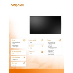 Monitor wielkoformatowy SMQ-5501 350cd/m2 12000:1 24/7 4K | PartsPC.pl