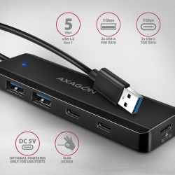HUB 4-portowy 5gbps 2x USB-A 2x USB-C, USB-C power in  19 cm… | PartsPC.pl