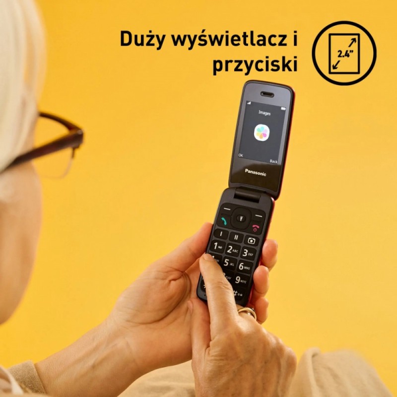 Telefon komórkowy KX-TU410 EXR 4G czerwony | PartsPC.pl