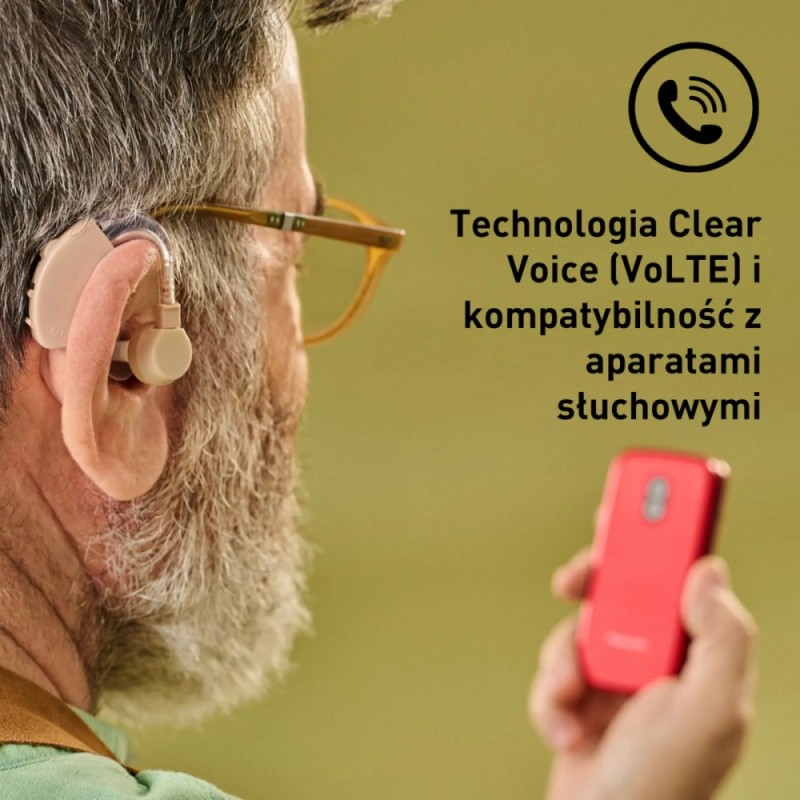 Telefon komórkowy KX-TU410 EXR 4G czerwony | PartsPC.pl