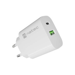 Ładowarka sieciowa Natec Ribera 1x USB-A + 1x USB-C 20w biał… | PartsPC.pl