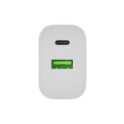 Ładowarka sieciowa Natec Ribera 1x USB-A + 1x USB-C 20w biał… | PartsPC.pl
