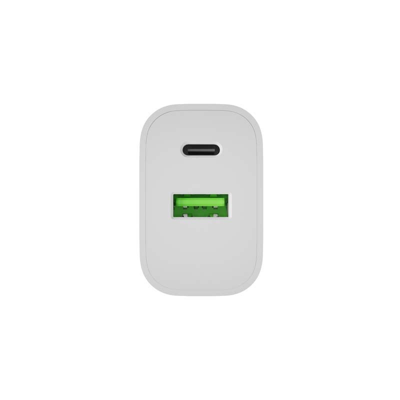 Ładowarka sieciowa Natec Ribera 1x USB-A + 1x USB-C 20w biał… | PartsPC.pl