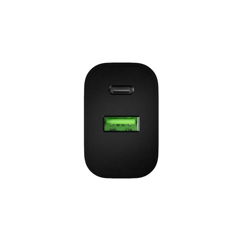Ładowarka sieciowa Natec Ribera 1x USB-A + 1x USB-C 20w czar… | PartsPC.pl