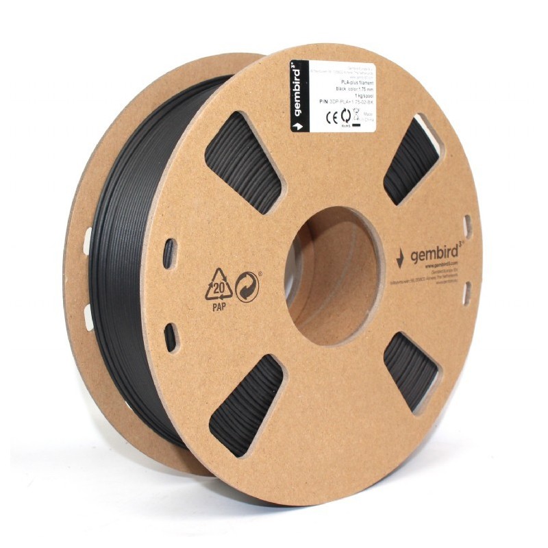 Filament drukarki 3D PLA PLUS/1.75mm/czarny | PartsPC.pl