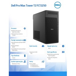Stacja robocza Dell Pro Max Tower T2 FCT2250 Win11Pro U9 285… | PartsPC.pl