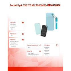 Verbatim Pocket Dysk SSD 1TB M.2 1000MB/s USB-C 32324 | PartsPC.pl