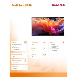 Monitor wielkoformatowy MultiSync E659 65 cali UHD 16/7 350c… | PartsPC.pl