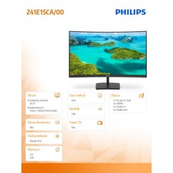 Monitor Philips 23,6" 241E1SCA/00 VGA HDMI głośniki