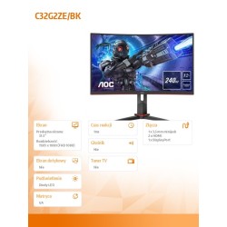Monitor AOC 31,5" C32G2ZE/BK 2xHDMI DP | PartsPC.pl
