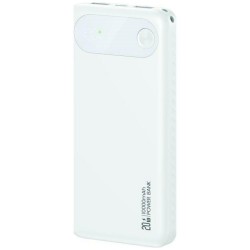 Powerbank PB80 10000mAh 20W PD 2xUSB-A + USB-C biały | PartsPC.pl