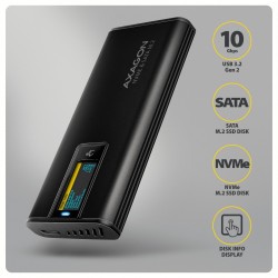 EEM2-SD2B Obudowa zewnętrzna aluminiowa bezśrubowa USB-A/C 3… | PartsPC.pl