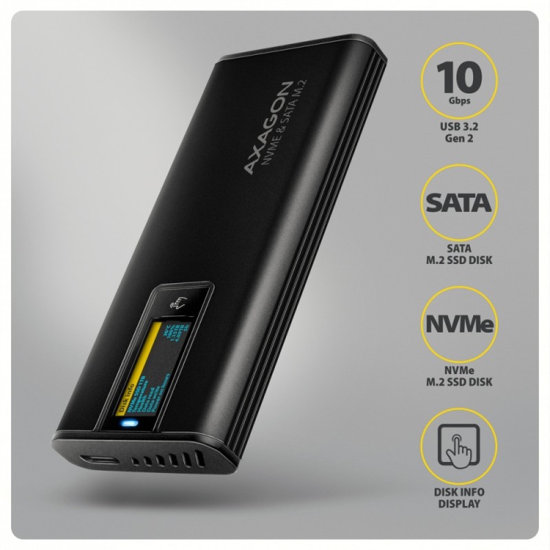 EEM2-SD2B Obudowa zewnętrzna aluminiowa bezśrubowa USB-A/C 3… | PartsPC.pl