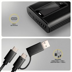 EEM2-SD2B Obudowa zewnętrzna aluminiowa bezśrubowa USB-A/C 3… | PartsPC.pl