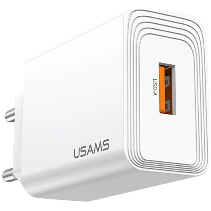 Ładowarka sieciowa T69 18W USB-A biała | PartsPC.pl