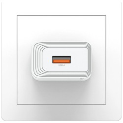 Ładowarka sieciowa T69 18W USB-A biała | PartsPC.pl