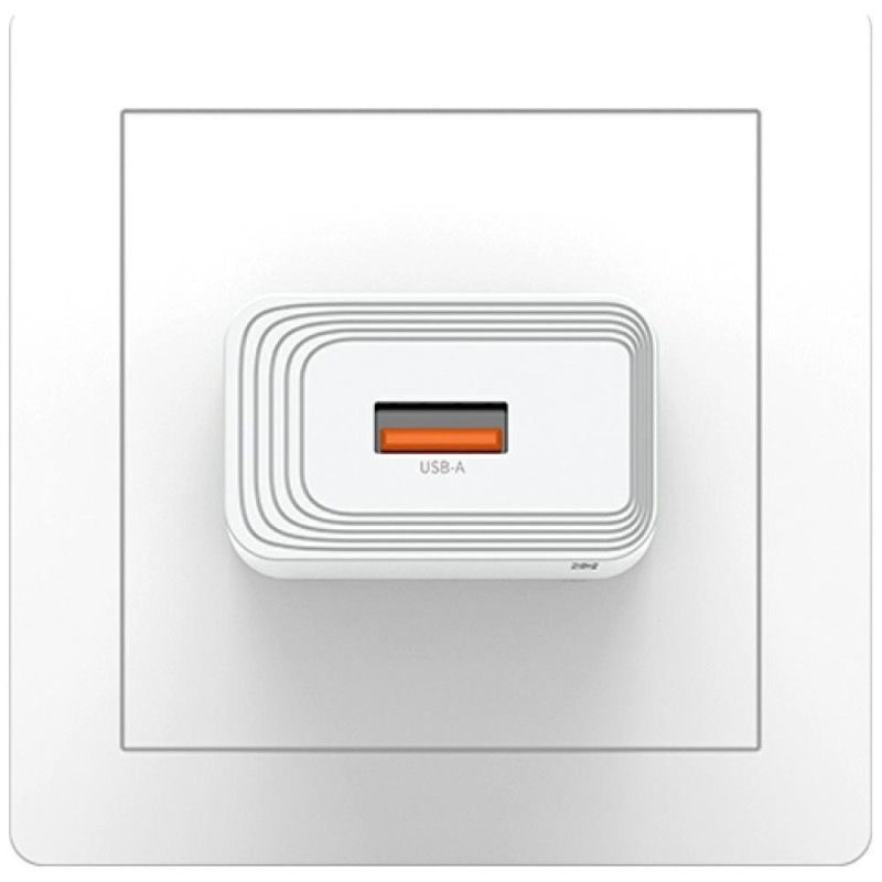 Ładowarka sieciowa T69 18W USB-A biała | PartsPC.pl