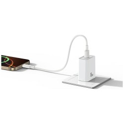 Ładowarka sieciowa T69 18W USB-A biała | PartsPC.pl