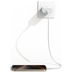 Ładowarka sieciowa T69 20W USB-C biały | PartsPC.pl