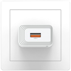 Ładowarka sieciowa T69 10,5W 2,1A USB-A biała | PartsPC.pl