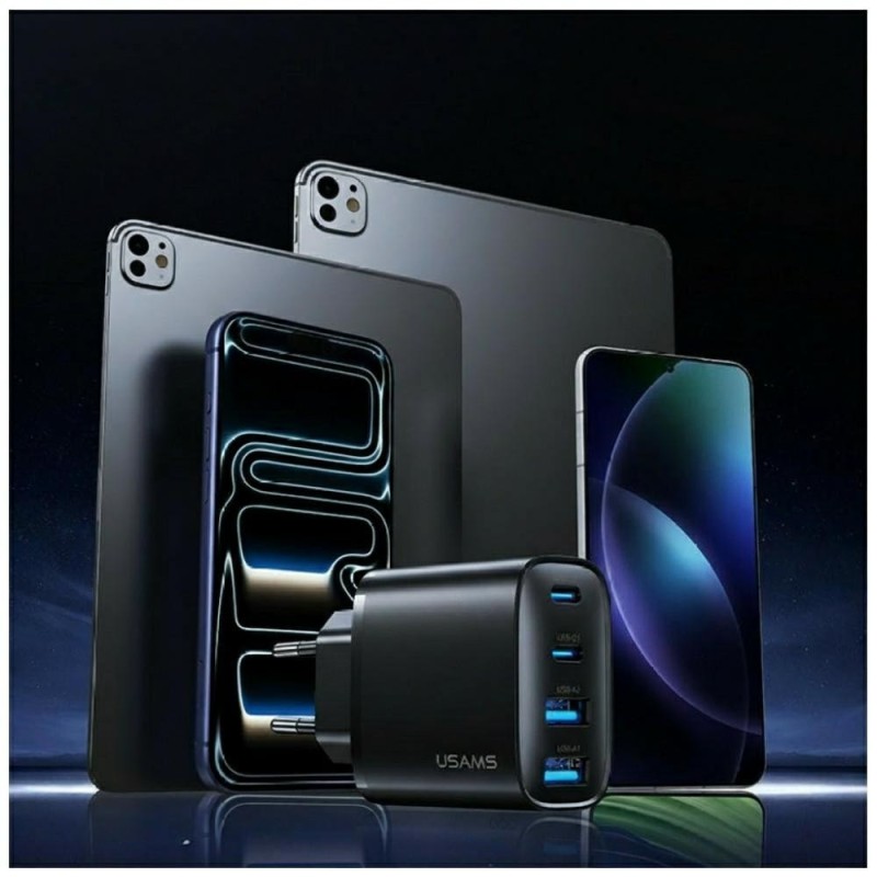 Ładowarka sieciowa 40W 2xUSB-A 2xUSB-C czarna | PartsPC.pl