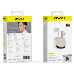 Słuchawki TA19 ANC TWS Bluetooth 6.0 beżowe | PartsPC.pl