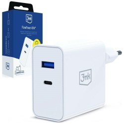 Ładowarka sieciowa 45W PD 3.0 QC4+ USB-A USB-C biała | PartsPC.pl