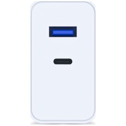 Ładowarka sieciowa 45W PD 3.0 QC4+ USB-A USB-C biała | PartsPC.pl