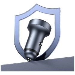 Ładowarka samochodowa 45W USB-A USB-C LED Aluminium | PartsPC.pl