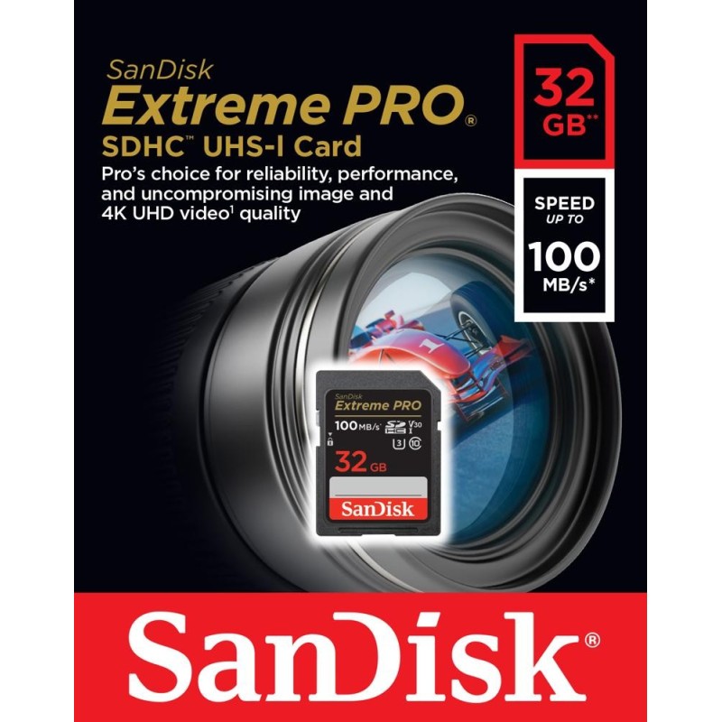 Karta pamięci Extreme Pro SDHC 32GB 100/90 MB/s V30 UHS-I U3 | PartsPC.pl