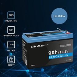 Akumulator LiFePO4 Qoltec Litowo-Żelazowo-Fosforanowy | 12.8… | PartsPC.pl