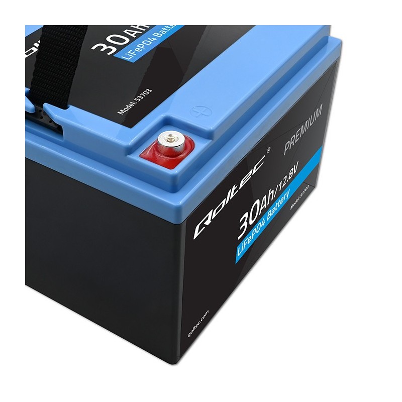 Akumulator LiFePO4 Qoltec Litowo-Żelazowo-Fosforanowy | 12.8V | 30Ah |
