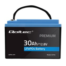 Akumulator LiFePO4 Qoltec Litowo-Żelazowo-Fosforanowy | 12.8V | 30Ah |